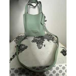 Kate Spade Mint Green Leather‎ Bucket Crossbody Bag Purse Adjustable Strap
